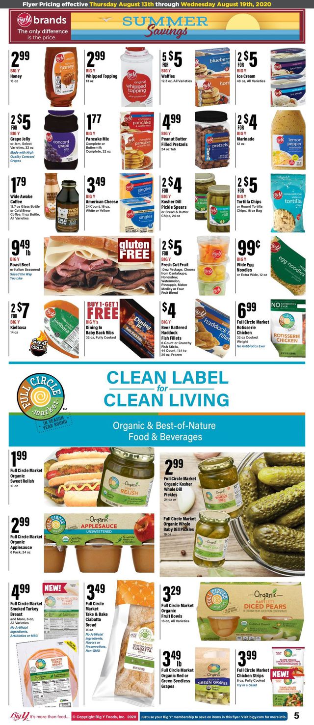 Big Y Ad from 08/13/2020