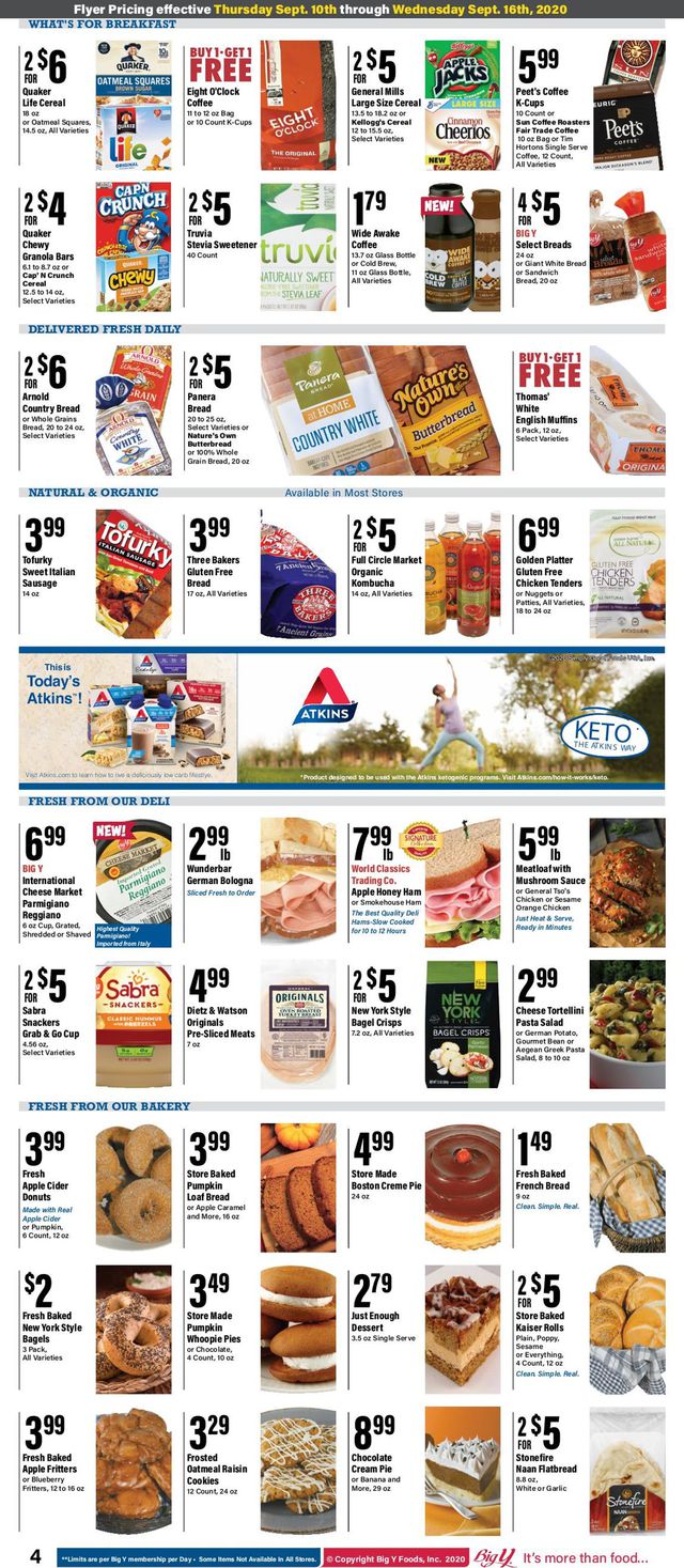 Big Y Ad from 09/10/2020