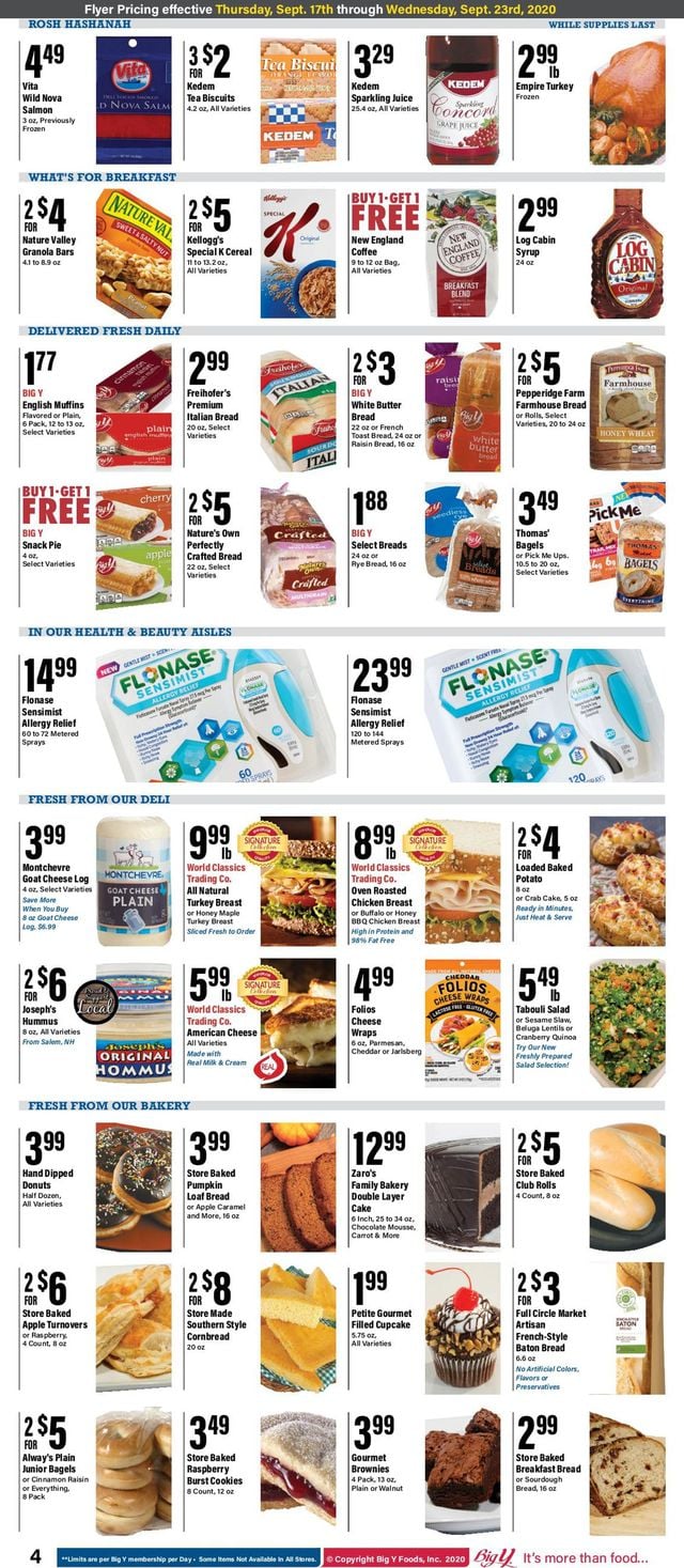 Big Y Ad from 09/17/2020
