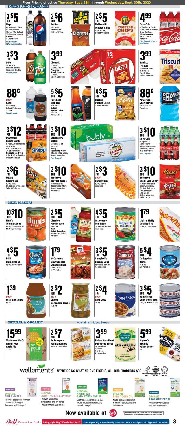 Big Y Ad from 09/24/2020