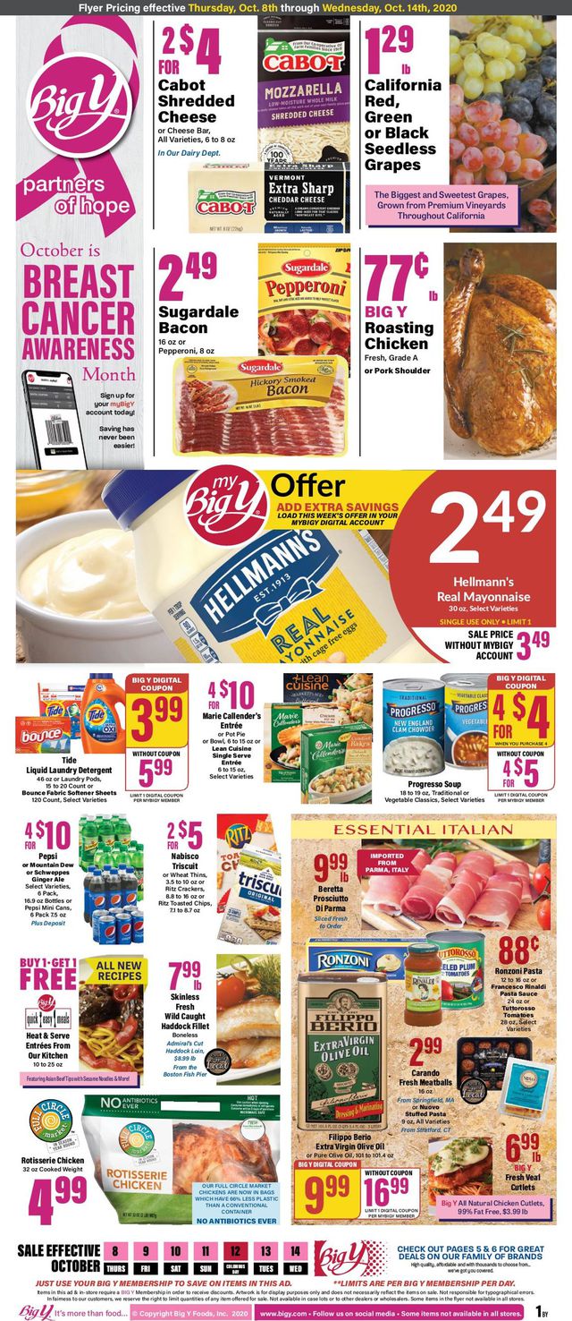 Big Y Ad from 10/08/2020