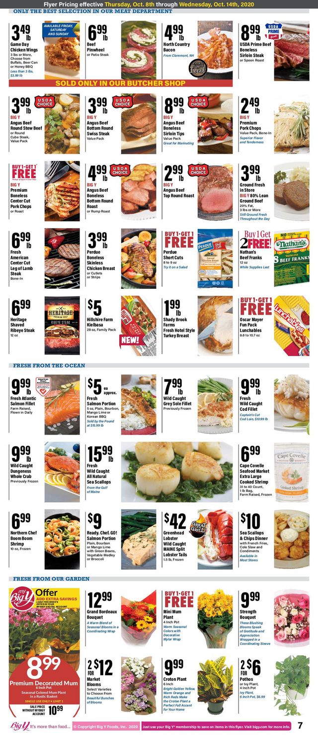Big Y Ad from 10/08/2020