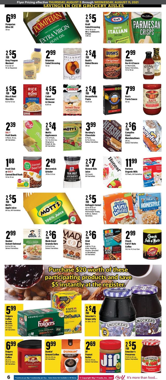 Big Y Ad from 08/05/2021