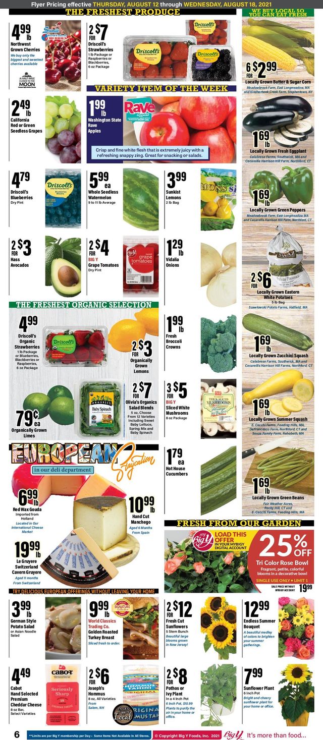Big Y Ad from 08/12/2021