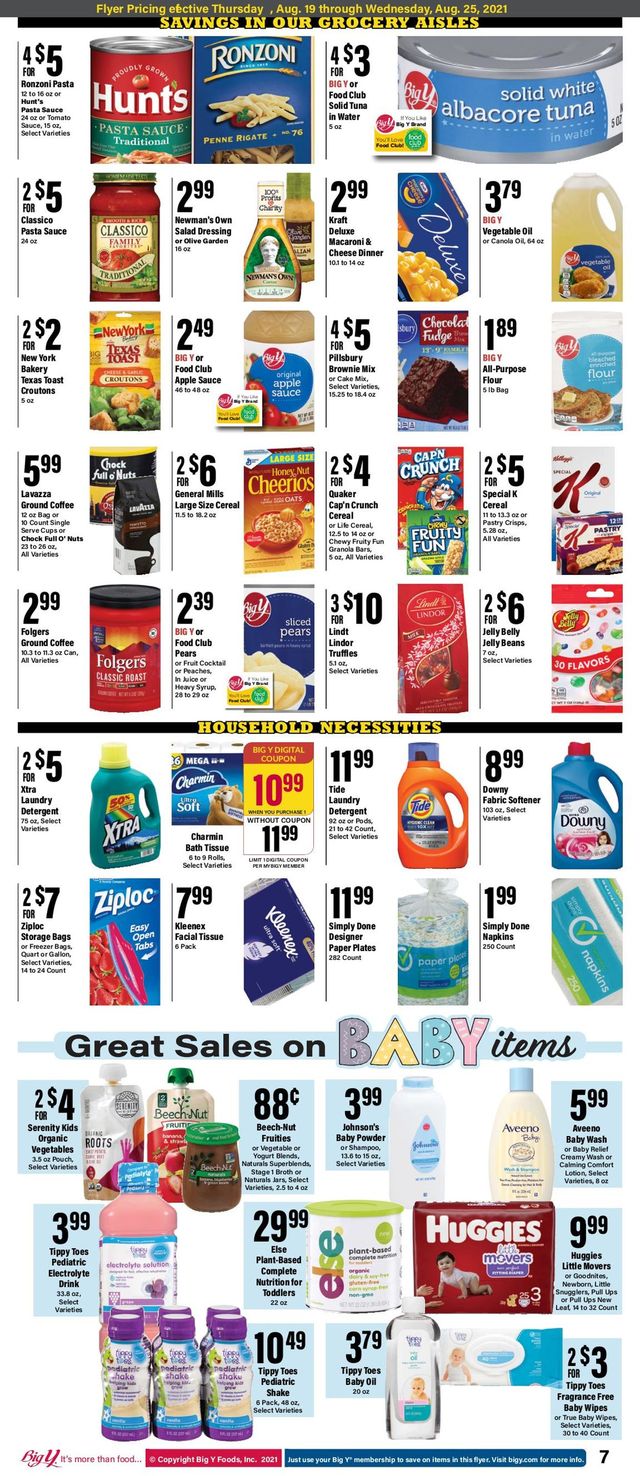 Big Y Ad from 08/19/2021