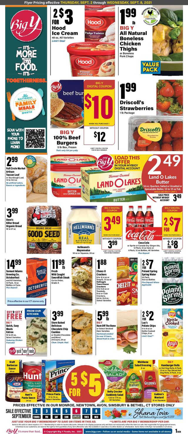 Big Y Ad from 09/02/2021