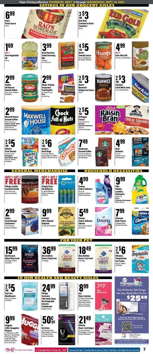 Big Y Ad from 09/09/2021