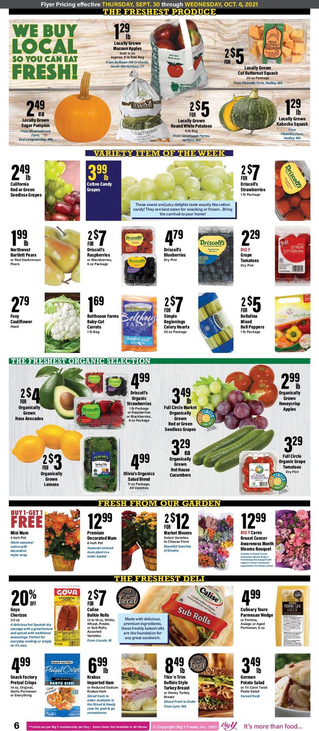 Big Y Ad from 09/30/2021