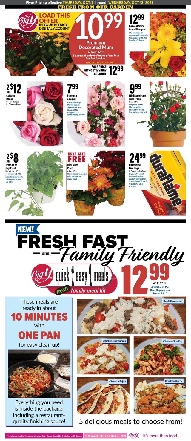 Big Y Ad from 10/07/2021