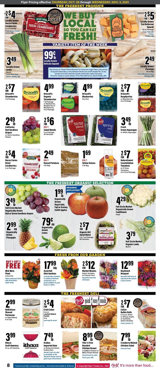 Big Y Ad from 10/28/2021