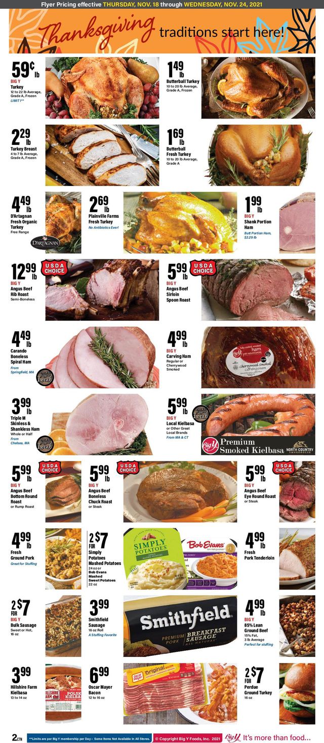 Big Y Ad from 11/18/2021
