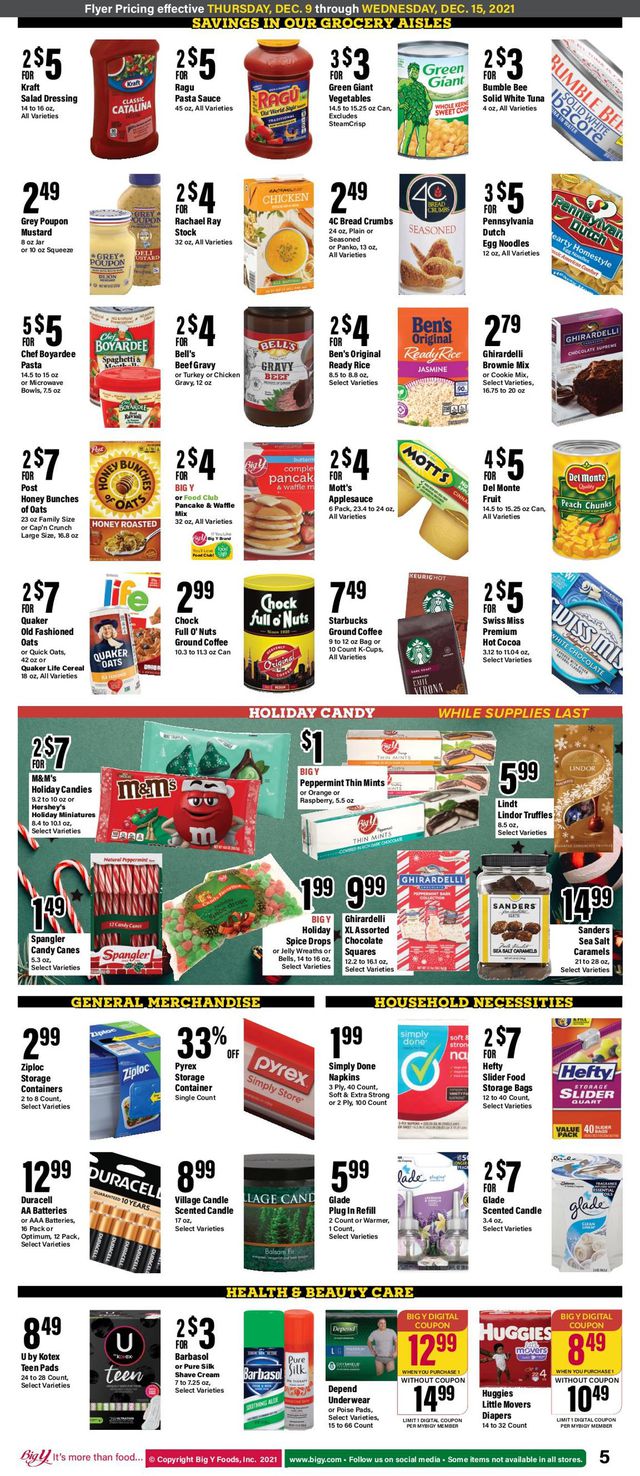 Big Y Ad from 12/09/2021