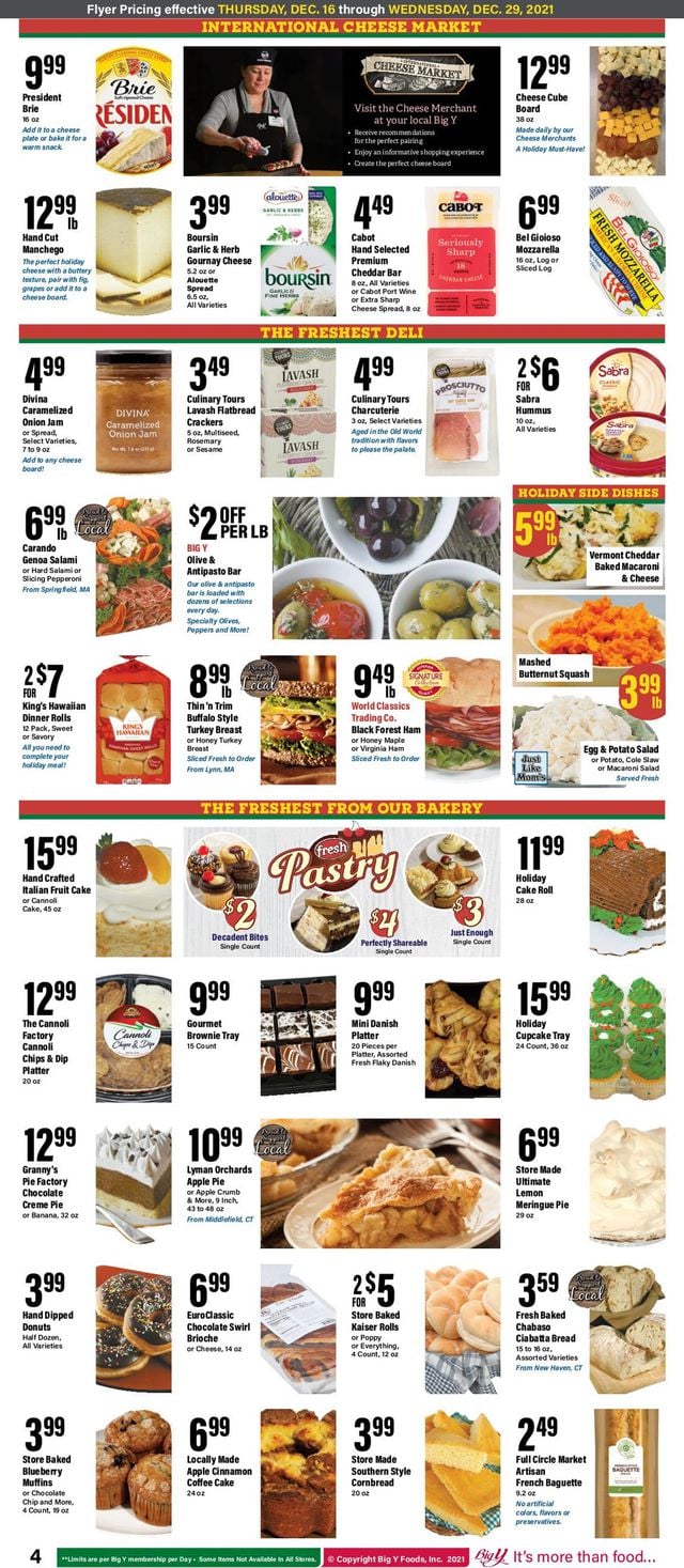 Big Y Ad from 12/16/2021