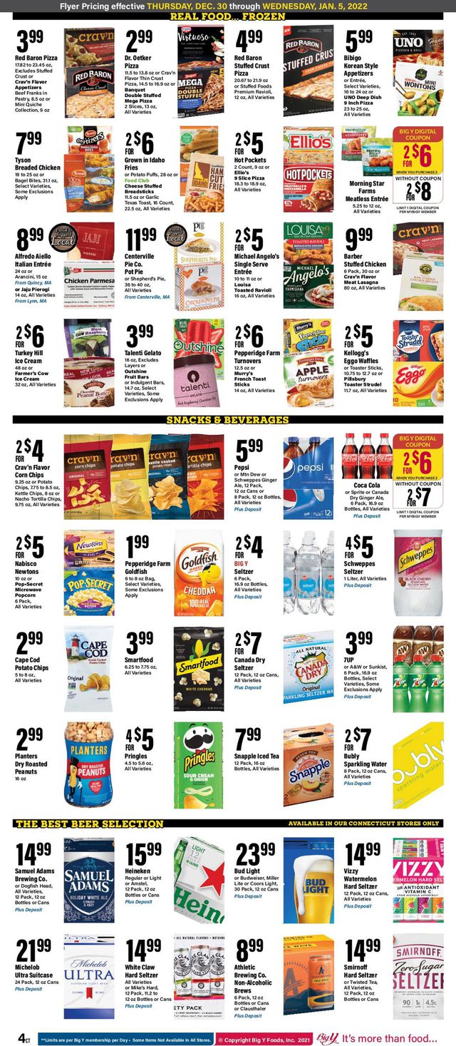 Big Y Ad from 12/30/2021