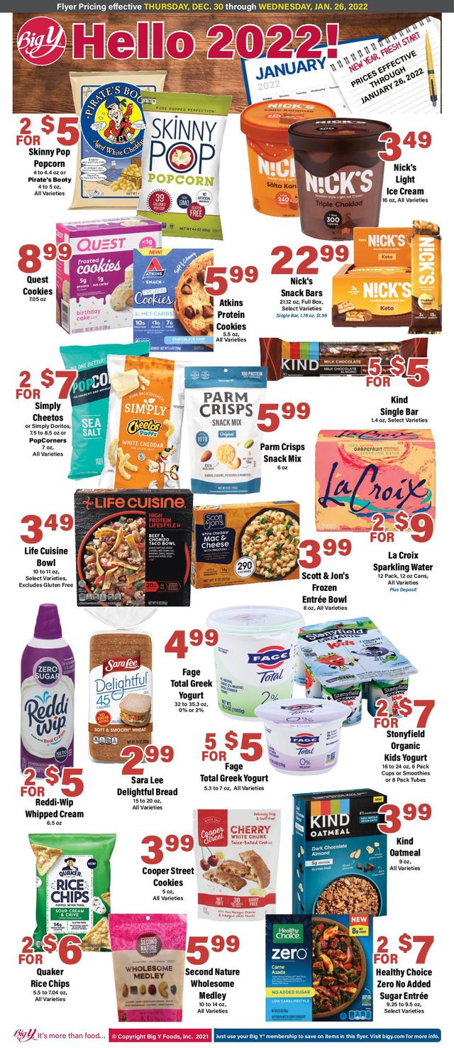 Big Y Ad from 12/30/2021