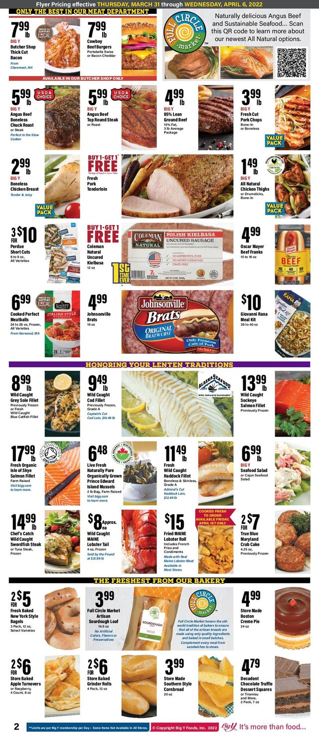 Big Y Ad from 03/31/2022