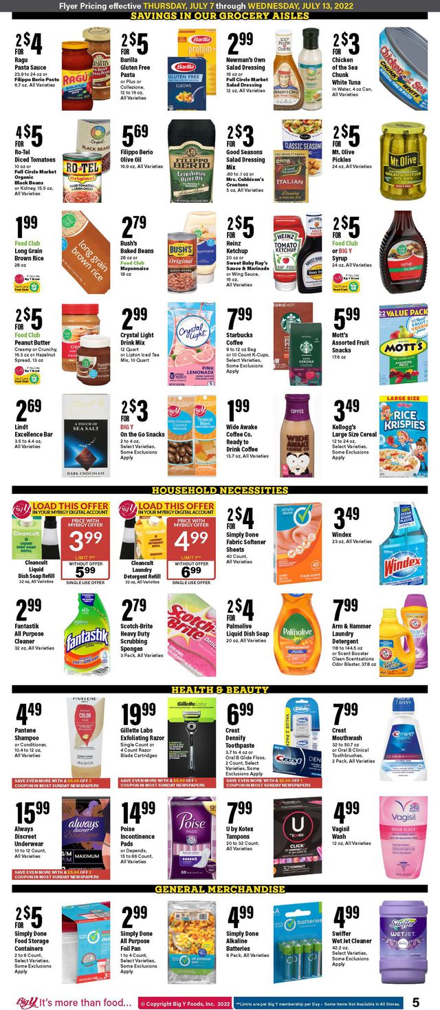 Big Y Ad from 07/07/2022