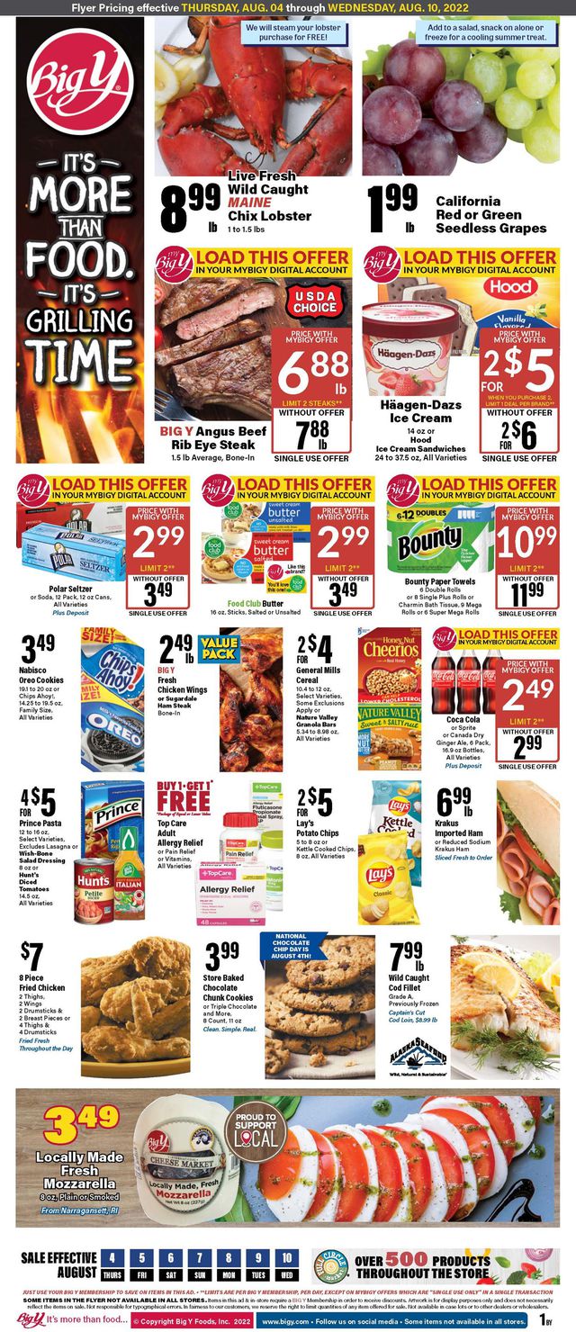 Big Y Ad from 08/04/2022