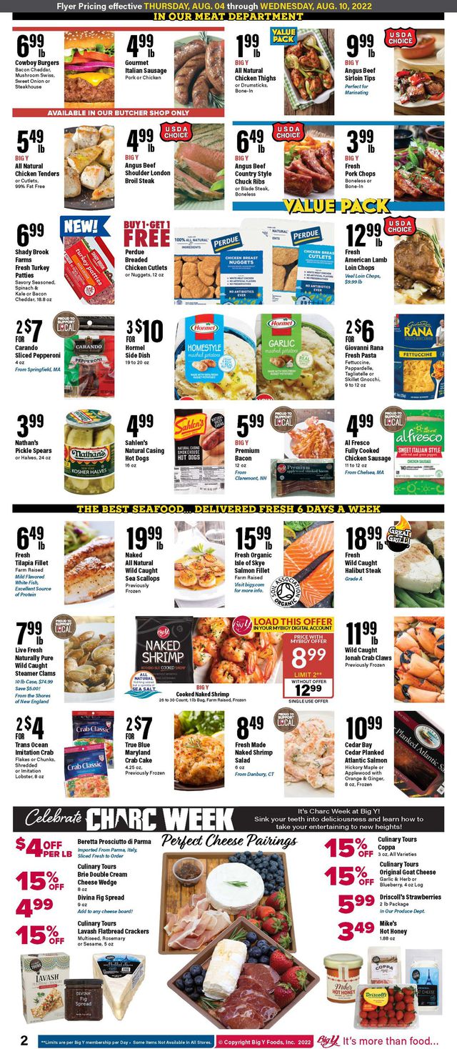 Big Y Ad from 08/04/2022