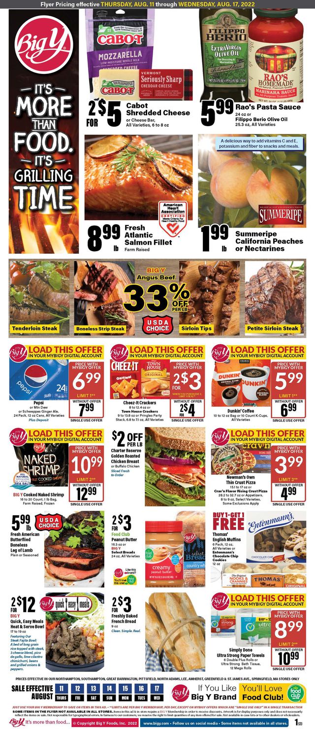 Big Y Ad from 08/11/2022