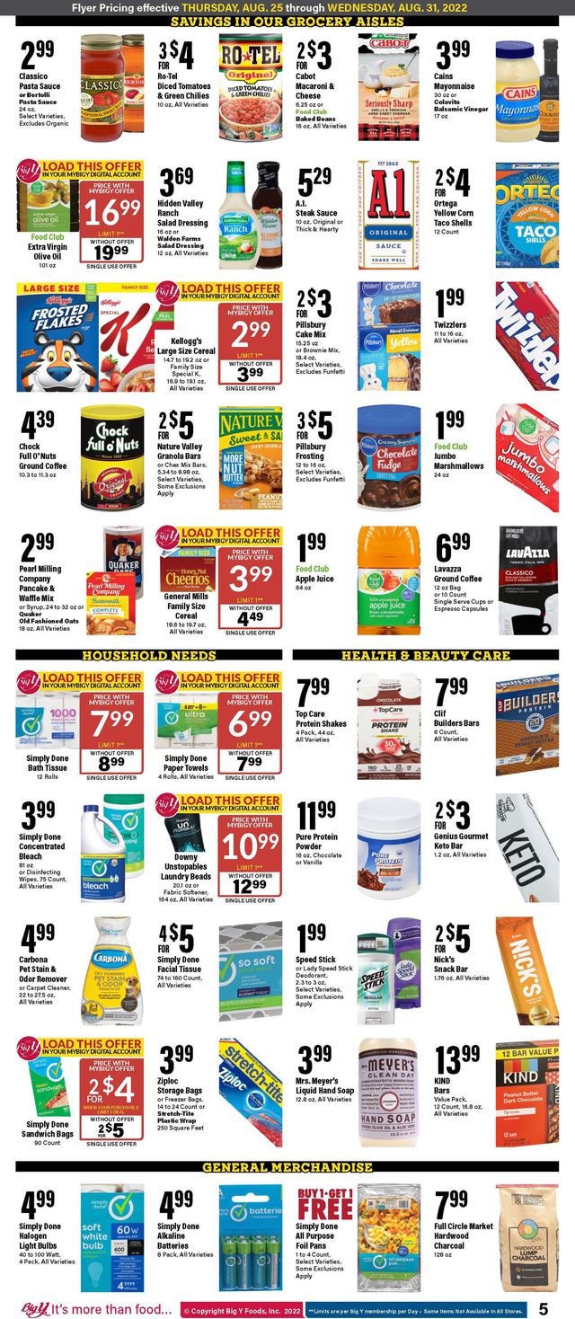 Big Y Ad from 08/25/2022