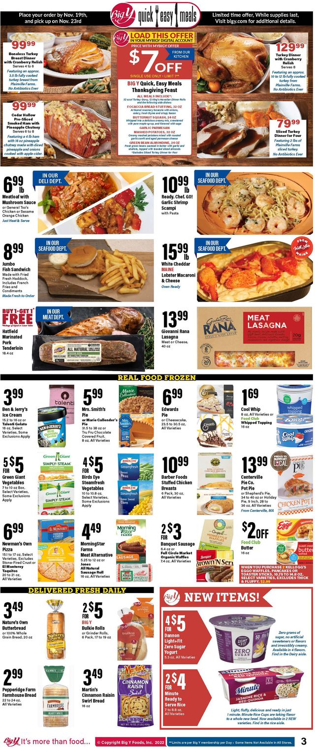 Big Y Ad from 11/10/2022