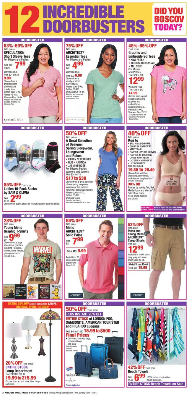 Boscov's Ad from 04/08/2021