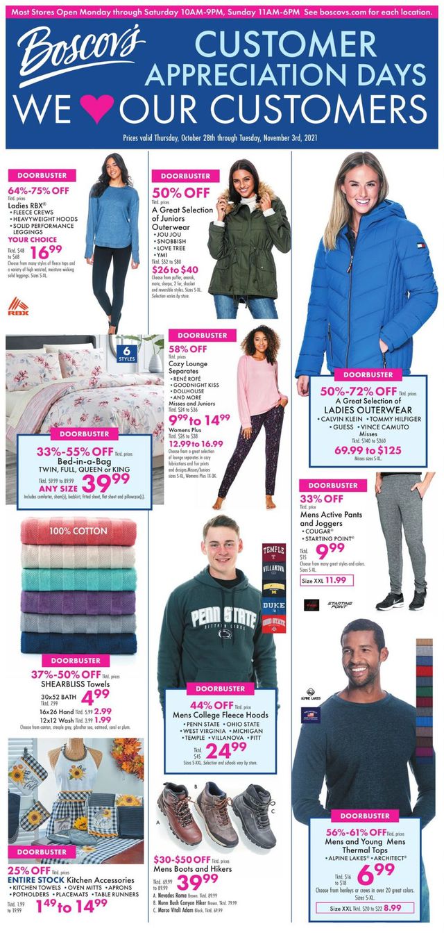 Boscov's Ad from 10/28/2021
