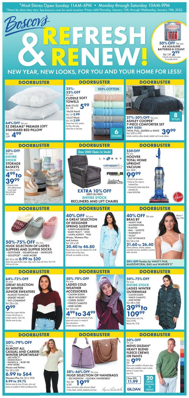Boscov's Ad from 01/13/2022