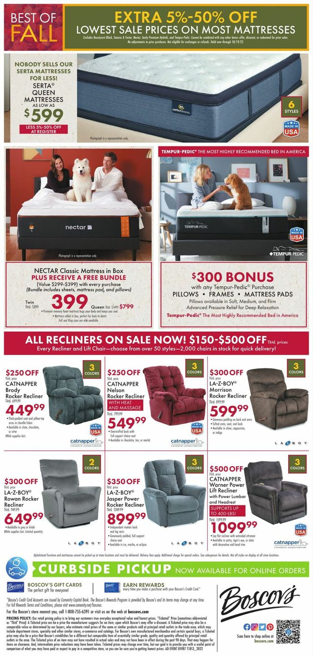 Boscov's Ad from 10/13/2022