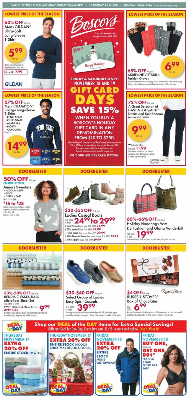 Boscov's Ad from 11/17/2022
