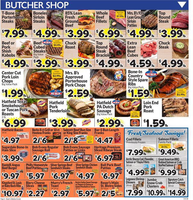 Boyer's Food Markets Ad from 08/09/2020