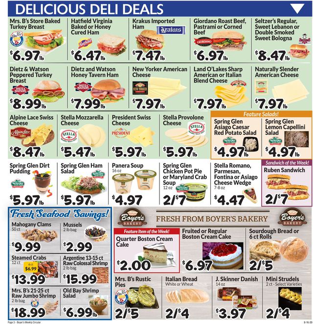 Boyer's Food Markets Ad from 08/16/2020