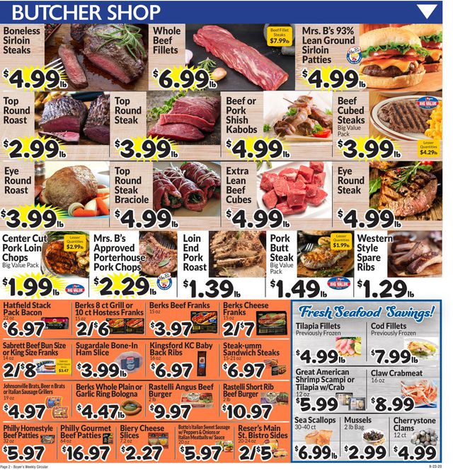 Boyer's Food Markets Ad from 08/23/2020