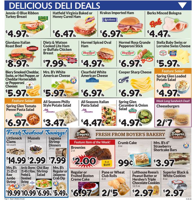 Boyer's Food Markets Ad from 09/20/2020
