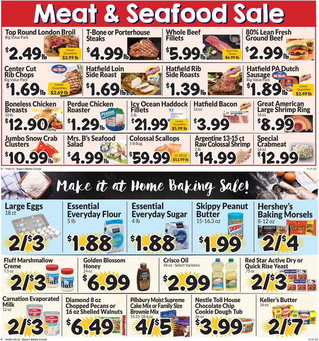 Boyer's Food Markets Ad from 11/01/2020