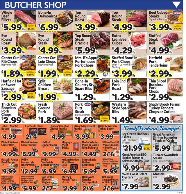 Boyer's Food Markets Ad from 12/20/2020