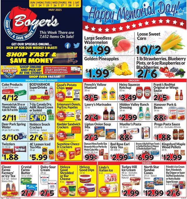 Boyer's Food Markets Ad from 05/23/2021