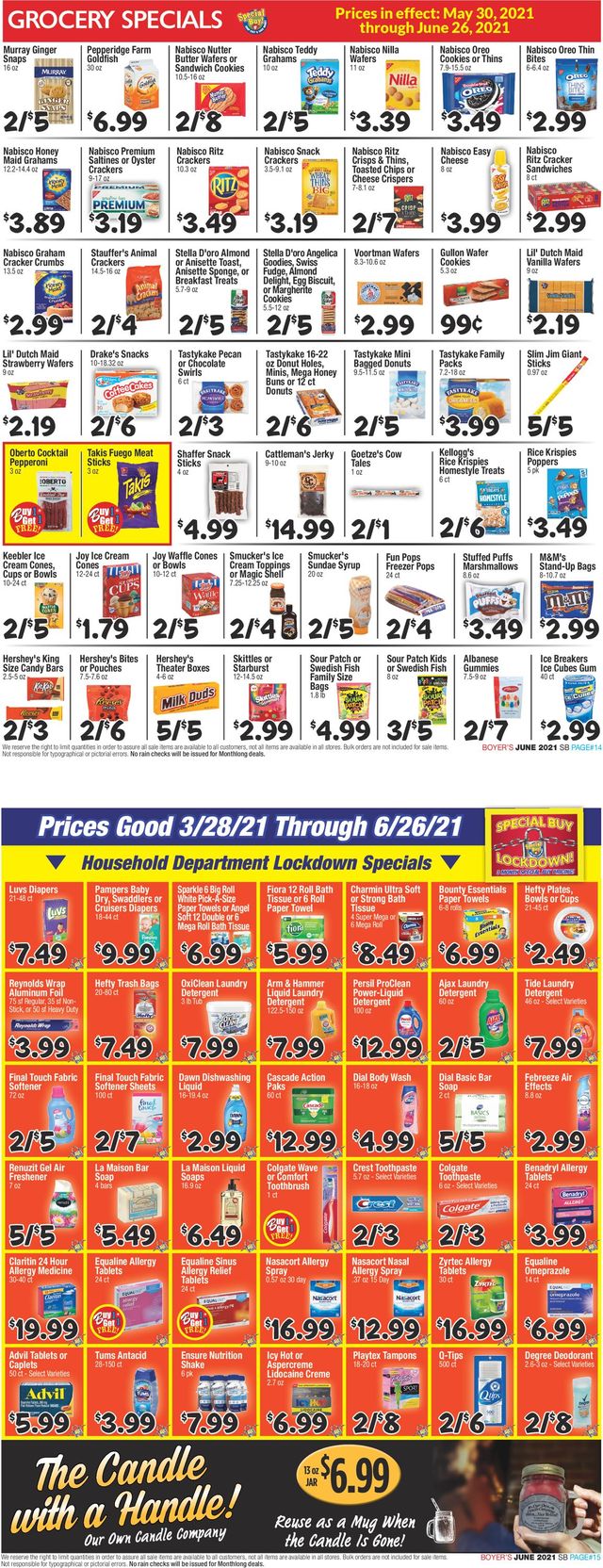 Boyer's Food Markets Ad from 05/28/2021