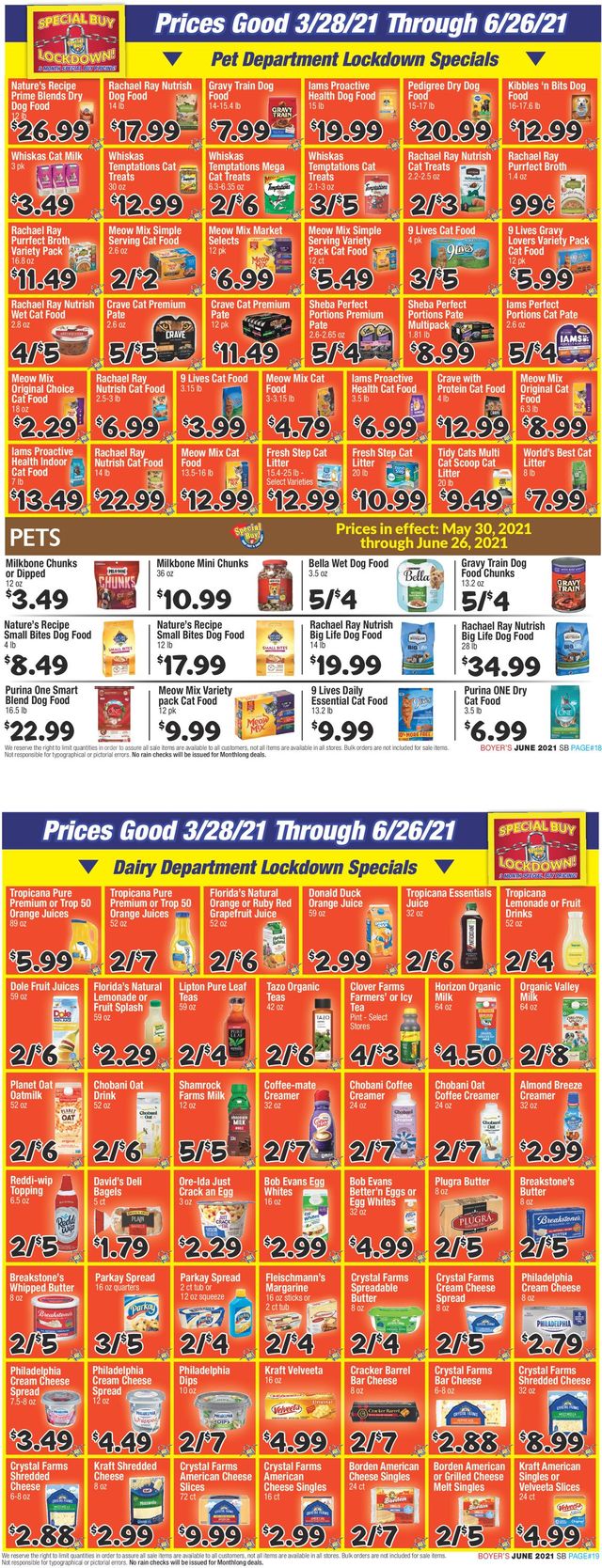 Boyer's Food Markets Ad from 05/28/2021