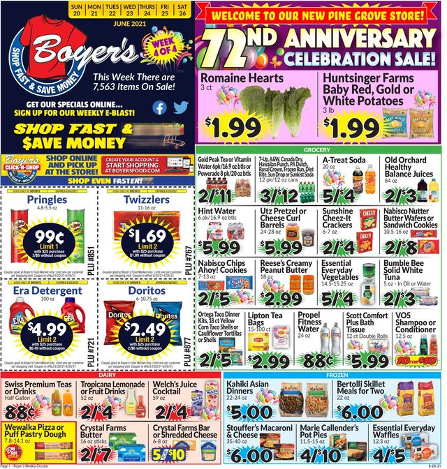Boyer's Food Markets Ad from 06/20/2021