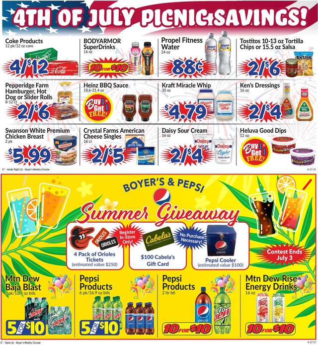 Boyer's Food Markets Ad from 06/27/2021