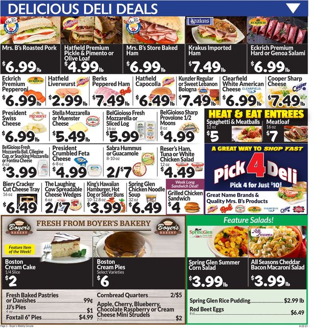 Boyer's Food Markets Ad from 08/22/2021