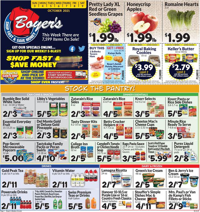 Boyer's Food Markets Ad from 10/03/2021