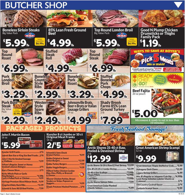 Boyer's Food Markets Ad from 10/10/2021