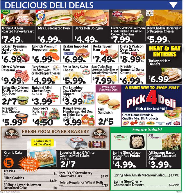 Boyer's Food Markets Ad from 10/24/2021