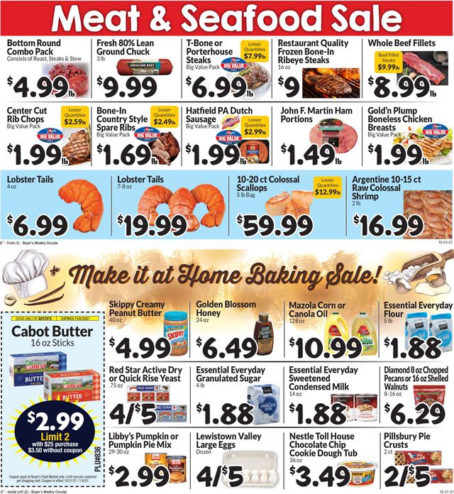 Boyer's Food Markets Ad from 10/31/2021