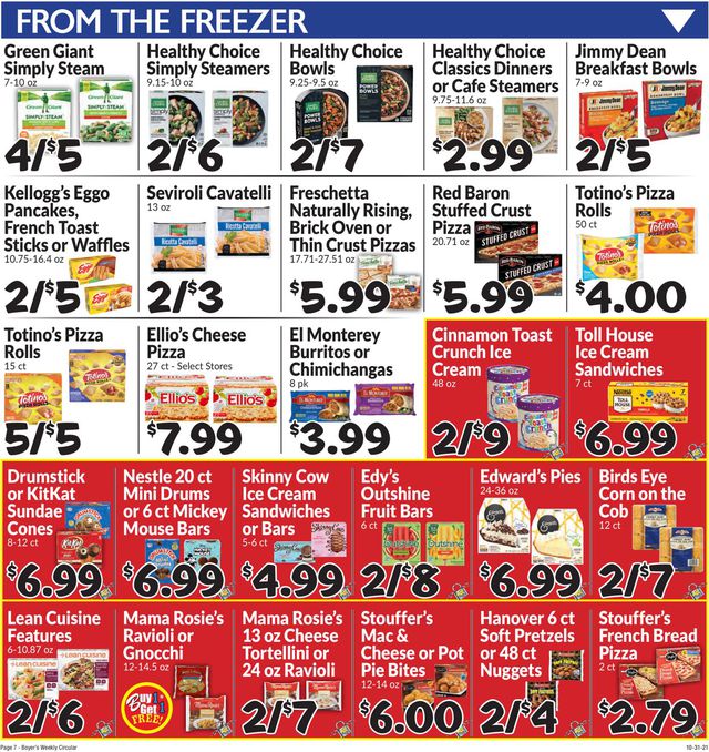 Boyer's Food Markets Ad from 10/31/2021