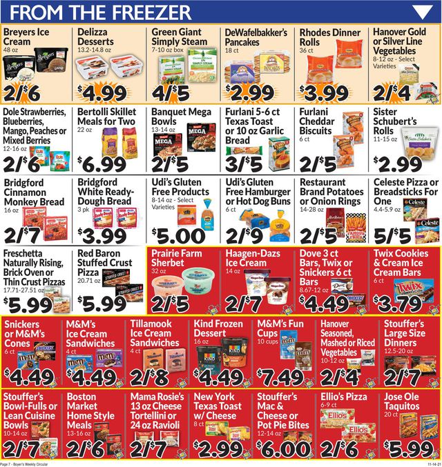 Boyer's Food Markets Ad from 11/14/2021