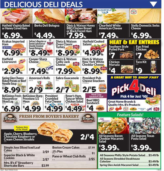 Boyer's Food Markets Ad from 01/16/2022